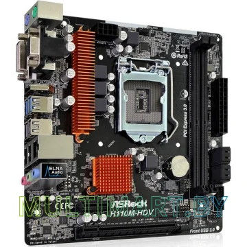 Материнская плата ASRock H110M-HDV R3.0 картинка 2
